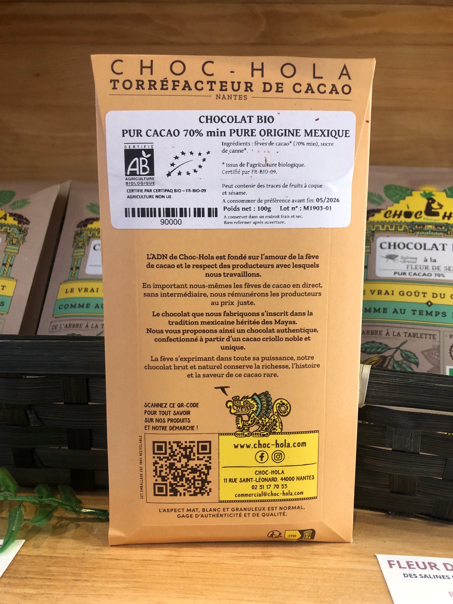 CHOCOLAT BIO origine Mexique